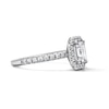 Thumbnail Image 4 of Classic Everlasting 1-1/2 CT. T.W. Emerald-Cut Certified Diamond Frame Engagement Ring in 14K White Gold (G/I1)