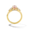 Thumbnail Image 3 of Pear-Shaped Morganite and 1/3 CT. T.W. Lab-Grown Diamond Engagement Ring in 14K Gold (F/VS2)