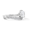 Thumbnail Image 4 of 1-1/2 CT. T.W. Certified Lab-Grown Diamond Bypass Bridal Set in 14K White Gold (F/VS2)