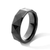 Thumbnail Image 3 of Geometric Wedding Band in Black Tungsten 7mm