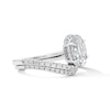 Thumbnail Image 4 of 2-5/8 CT. T.W. Oval Certified Lab-Grown Diamond Bypass Bridal Set in 14K White Gold (F/VS2)
