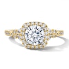 Thumbnail Image 1 of 1-3/8 CT. T.W. Certified Round Lab-Grown Diamond Halo Ring in 14K Yellow Gold (F/VS2)