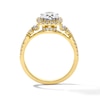 Thumbnail Image 3 of 1-3/8 CT. T.W. Certified Round Lab-Grown Diamond Halo Ring in 14K Yellow Gold (F/VS2)