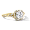 Thumbnail Image 4 of 1-3/8 CT. T.W. Certified Round Lab-Grown Diamond Halo Ring in 14K Yellow Gold (F/VS2)