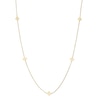 Thumbnail Image 1 of 1.0mm Clover Station Cable Chain Necklace in Solid 10K Gold - 22"