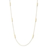 Thumbnail Image 1 of 1.1mm Bar Station Sliding Curb Chain Necklace in Hollow 10K Gold - 20"