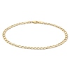 Thumbnail Image 1 of 3.2mm Flat Curb Chain Bracelet in Hollow 10K Gold - 7.5"
