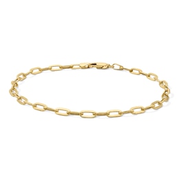 2.95mm Paperclip Chain Bracelet in Semi-Solid 10K Gold - 7.5"