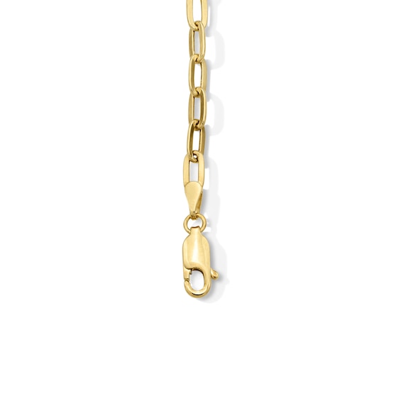 2.95mm Paper Clip Chain Bracelet in Semi-Solid 10K Gold - 7.5"