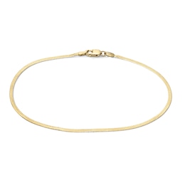 1.5mm Herringbone Chain Bracelet in Solid 10K Gold - 7.5