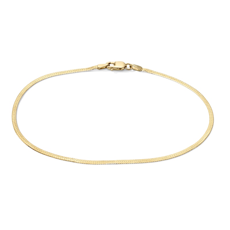 Main Image 1 of 1.5mm Herringbone Chain Bracelet in Solid 10K Gold - 7.5