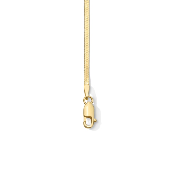 1.5mm Herringbone Chain Bracelet in Solid 10K Gold - 7.5