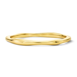 Polished Pinky/Midi Wave Ring in Sterling Silver with 18K Gold Plate