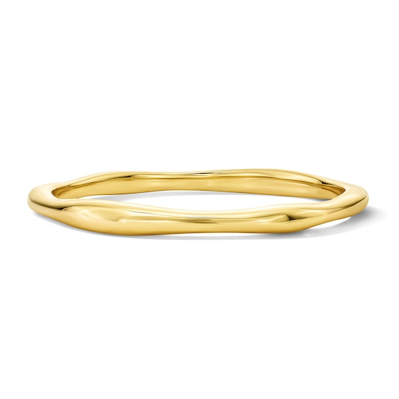 Polished Pinky/Midi Wave Ring in Sterling Silver with 18K Gold Plate