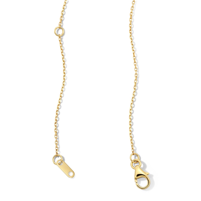 Main Image 2 of Certified Ruby Heart Outline Necklace in 10K Gold - 19"