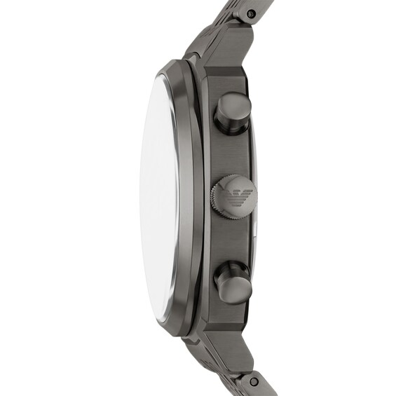 Men's Emporio Armani Chronograph Gray IP Stainless Steel Watch with Green Dial (Model: Ar11689)