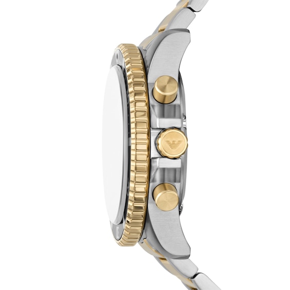 Men's Emporio Armani World Explorer Solar-Powered Chronograph Watch with Green Dial (Model: Ar11695)