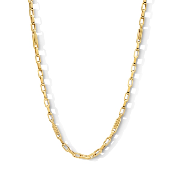 5.0mm Paper Clip Chain Necklace in Sterling Silver with 10K Gold Plate - 22"