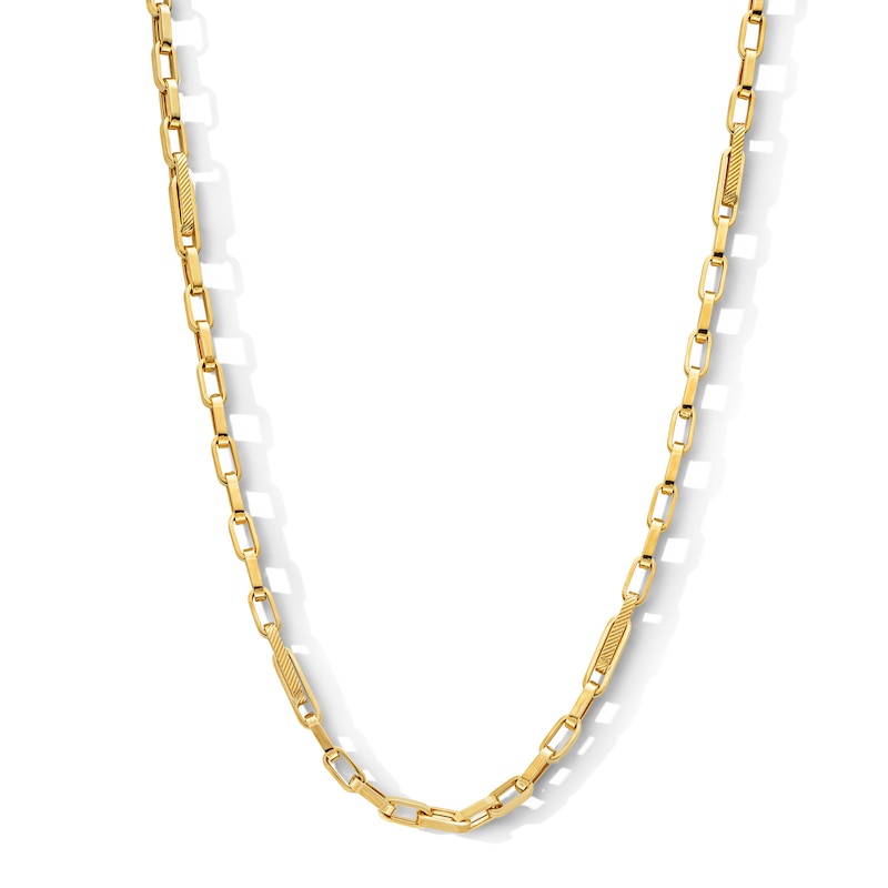 Main Image 1 of 5.0mm Paper Clip Chain Necklace in Sterling Silver with 10K Gold Plate - 22"