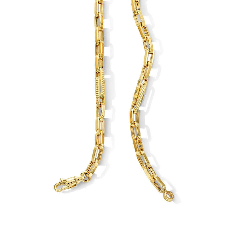 Main Image 3 of 5.0mm Paper Clip Chain Necklace in Sterling Silver with 10K Gold Plate - 22"