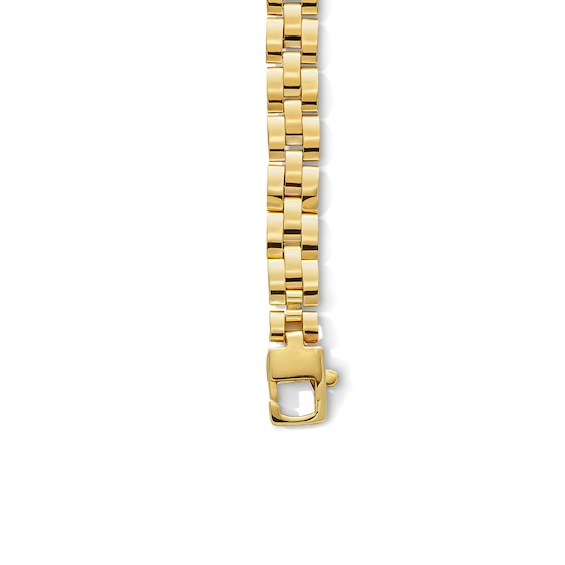 6.0mm Panther Chain Bracelet in Sterling Silver with 10K Gold Plate - 8.0"