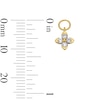 Thumbnail Image 3 of 1/8 CT. T.W. Lab-Grown Diamond Clover Earring Charm in Sterling Silver with 18K Gold Plate (F/VS2)
