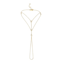 1/5 CT.T.W. Lab-Grown Diamond Hand Chain Bracelet in Sterling Silver with 18K Gold Plate (F/VS2) - 7.0″