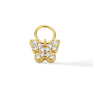 1/20 CT.T.W. Lab-Grown Diamond Butterfly Earring Charm in Sterling Silver with 18K Gold Plate (F/VS2)