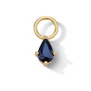 Thumbnail Image 1 of Pear-Shaped Blue Sapphire Earring Charm in Sterling Silver with 18K Gold Plate