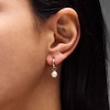 Thumbnail Image 2 of 6.0mm Freshwater Cultured Pearl Earring Charm in Sterling Silver with 18K Gold Plate