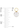 Thumbnail Image 3 of 6.0mm Freshwater Cultured Pearl Earring Charm in Sterling Silver with 18K Gold Plate