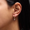Thumbnail Image 2 of 1/15 CT.T.W. Lab-Grown Diamond Cross Earring Charm in Sterling Silver with 18K Gold Plate (F/VS2)