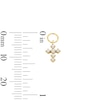Thumbnail Image 3 of 1/15 CT.T.W. Lab-Grown Diamond Cross Earring Charm in Sterling Silver with 18K Gold Plate (F/VS2)
