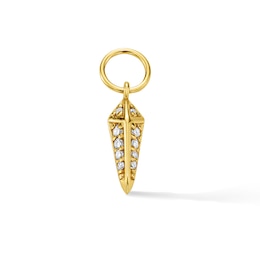Lab-Grown Diamond Accent Kite Earring Charm in Sterling Silver with 18K Gold Plate (F/VS2)
