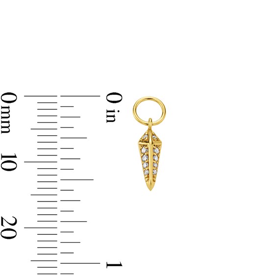 Lab-Grown Diamond Accent Kite Earring Charm in Sterling Silver with 18K Gold Plate (F/Vs2)