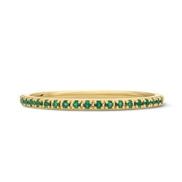 Emerald Stackable Band in 10K Yellow Gold