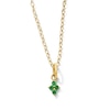 Thumbnail Image 1 of Emerald Quartet Necklace in 10K Gold - 18"