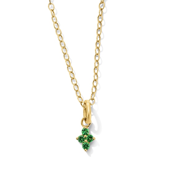 Emerald Quartet Necklace in 10K Gold - 18"