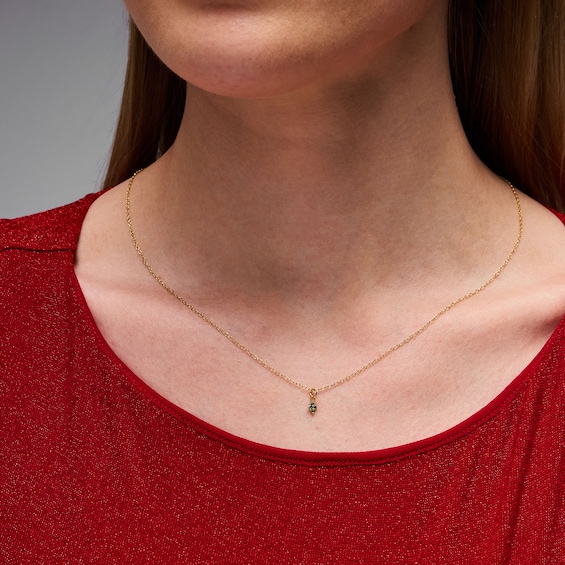 Emerald Quartet Necklace in 10K Gold - 18"