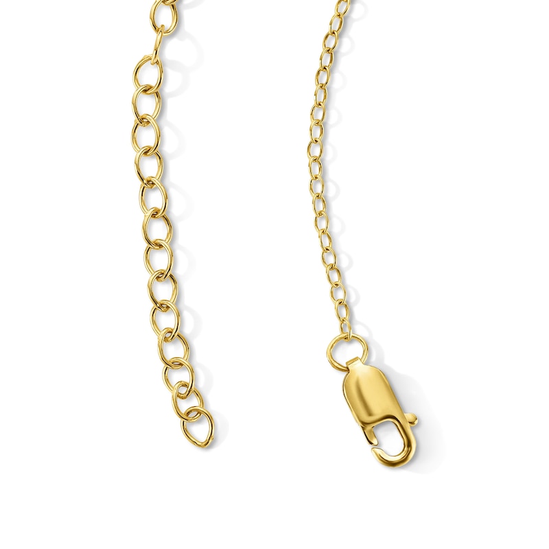 Main Image 3 of Emerald Quartet Necklace in 10K Gold - 18"