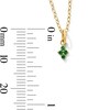 Thumbnail Image 4 of Emerald Quartet Necklace in 10K Gold - 18"