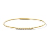 Thumbnail Image 1 of 1/5 CT. T.W. Bezel-Set Diamond Bangle Bracelet in 10K Yellow Gold - 7.0"