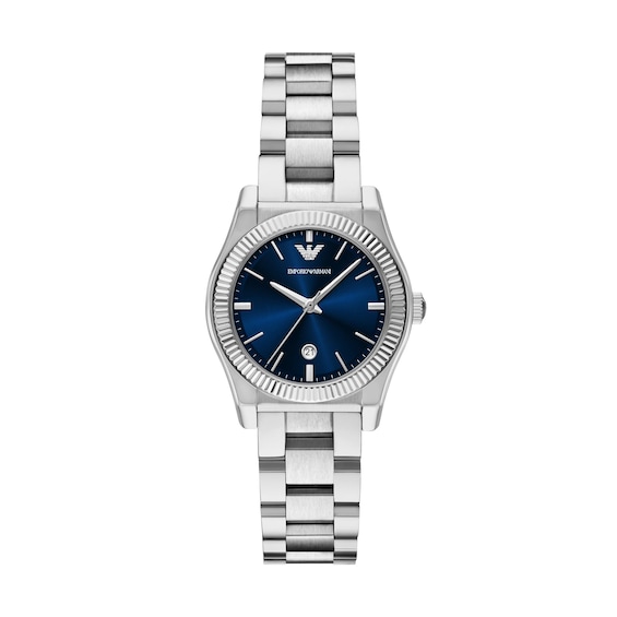 Ladies' Emporio Armani Stainless Steel Watch with Navy Blue Dial (Model: Ar11717)