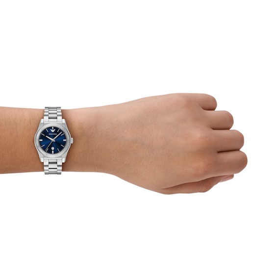 Ladies' Emporio Armani Stainless Steel Watch with Navy Blue Dial (Model: Ar11717)