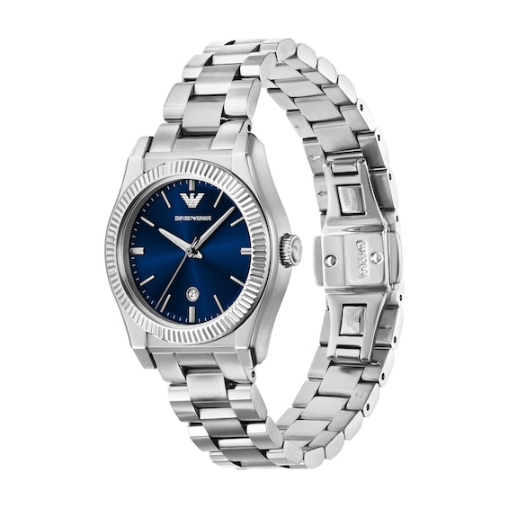 Ladies' Emporio Armani Stainless Steel Watch with Navy Blue Dial (Model: Ar11717)