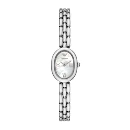 Ladies' Emporio Armani Stainless Steel Watch with Mother-of-Pearl Dial (Model: AR11720)