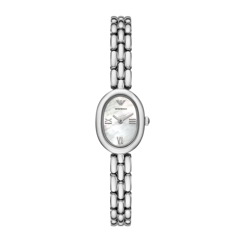 Main Image 1 of Ladies' Emporio Armani Stainless Steel Watch with Mother-of-Pearl Dial (Model: AR11720)