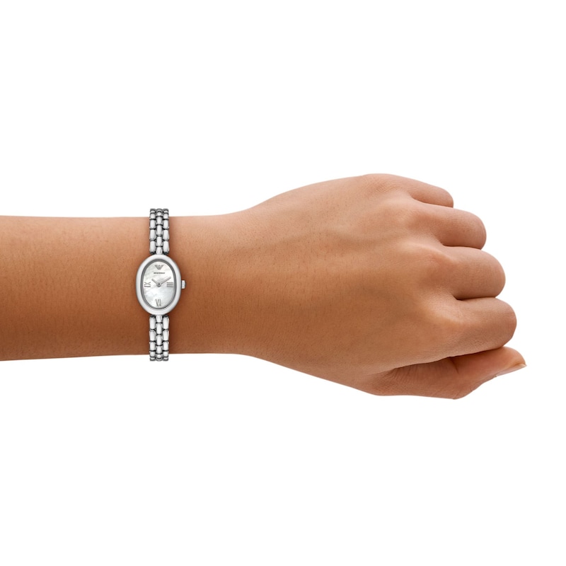Main Image 2 of Ladies' Emporio Armani Stainless Steel Watch with Mother-of-Pearl Dial (Model: AR11720)