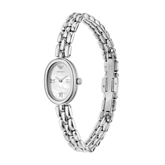 Ladies' Emporio Armani Stainless Steel Watch with Mother-of-Pearl Dial (Model: Ar11720)