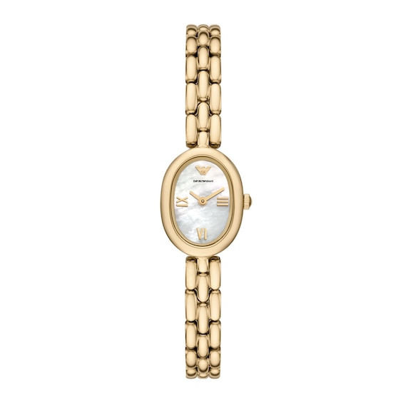 Ladies' Emporio Armani Gold-Tone IP Stainless Steel Watch with Mother-of-Pearl Dial (Model: Ar11721)